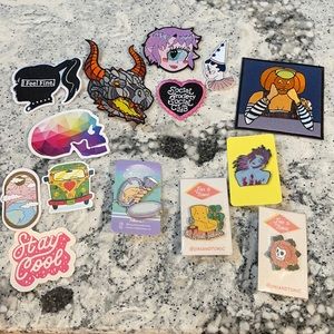BRAND NEW Pin/Patch/Sticker Bundle!